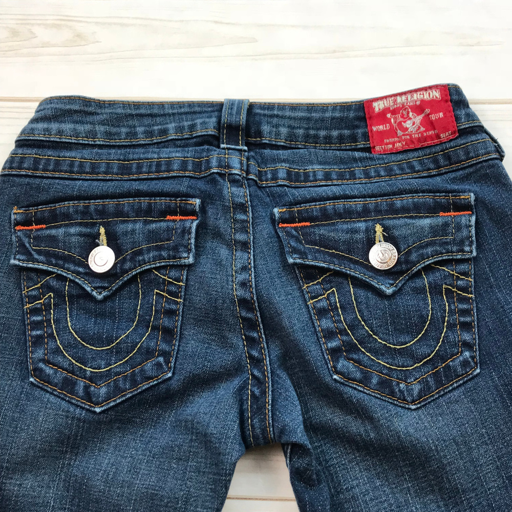 True Religion Joey Jeans Dark Wash Twisted Sz 27